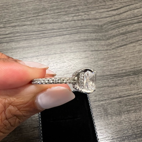 5 Carat Cushion Created Diamond 925 Sterling Silver - Picture 8 of 11